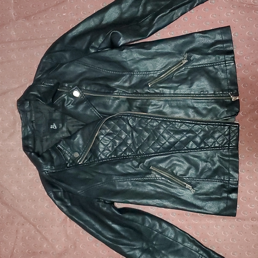 A kids faux leather jacket